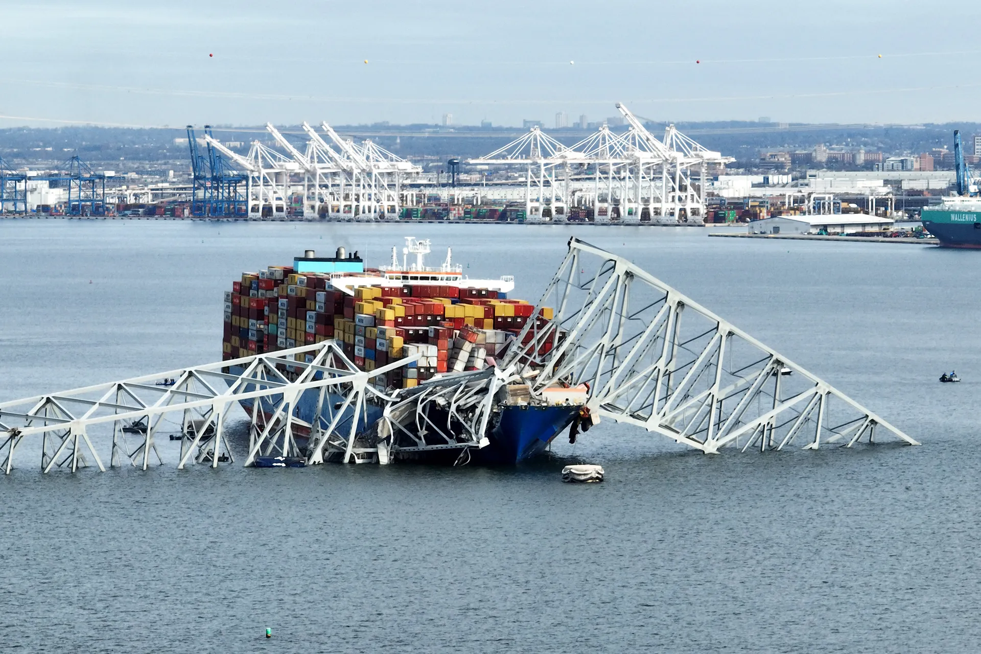 Ship Hits Baltimore Bridge, Causing It to Collapse